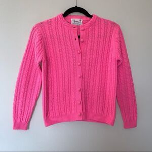 Vintage Deans of Scotland Cable Knit Cardigan Sweater